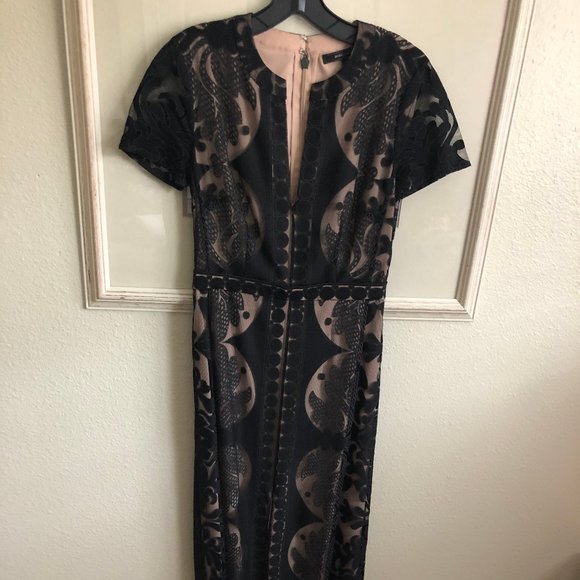 Bcbgmaxazria Black Dress Cailean Lace